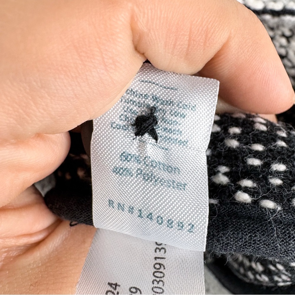 Marine Layer Birdseye Blazer Cardigan Sweater Knit Jacket White Black Medium - Picture 5 of 8